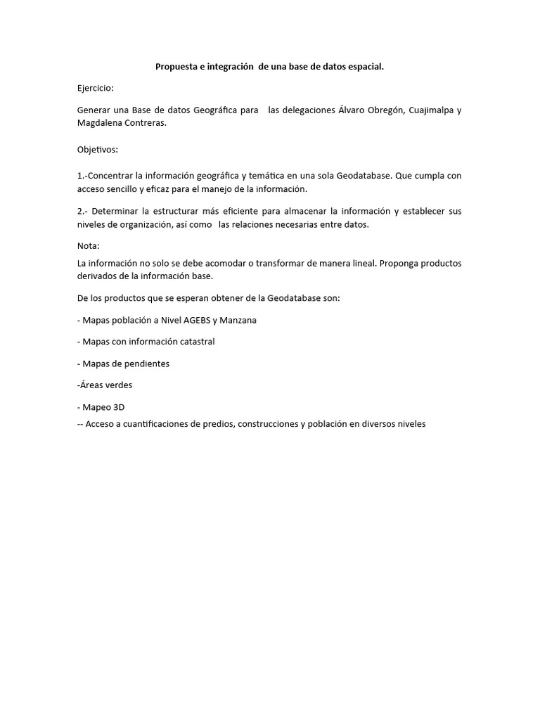 Generacion De Una Geodatabase PDF Sistema De Informaci n Geogr fica 