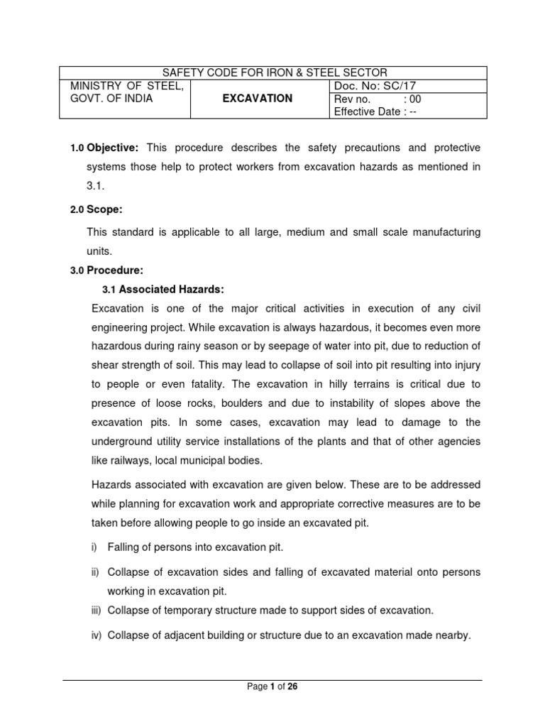 SC17 Safety Code During Excavation PDF Deep Foundation Trench
