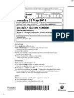 June 2019 QP - Paper 1 Edexcel (A) Biology As-Level