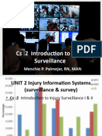 UNIT 2 Injury Information Systems (Surveillance - Survey) Students