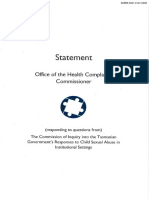 Statement of Richard Connock, Health Complaints Commissioner, 24 June 2022
