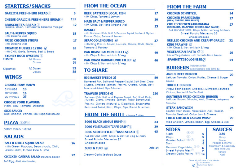 OBH Main Menu 2023 August | PDF | French Fries | Hamburgers