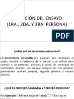 Redacción en Primera, Segunda y Tercera Persona | PDF