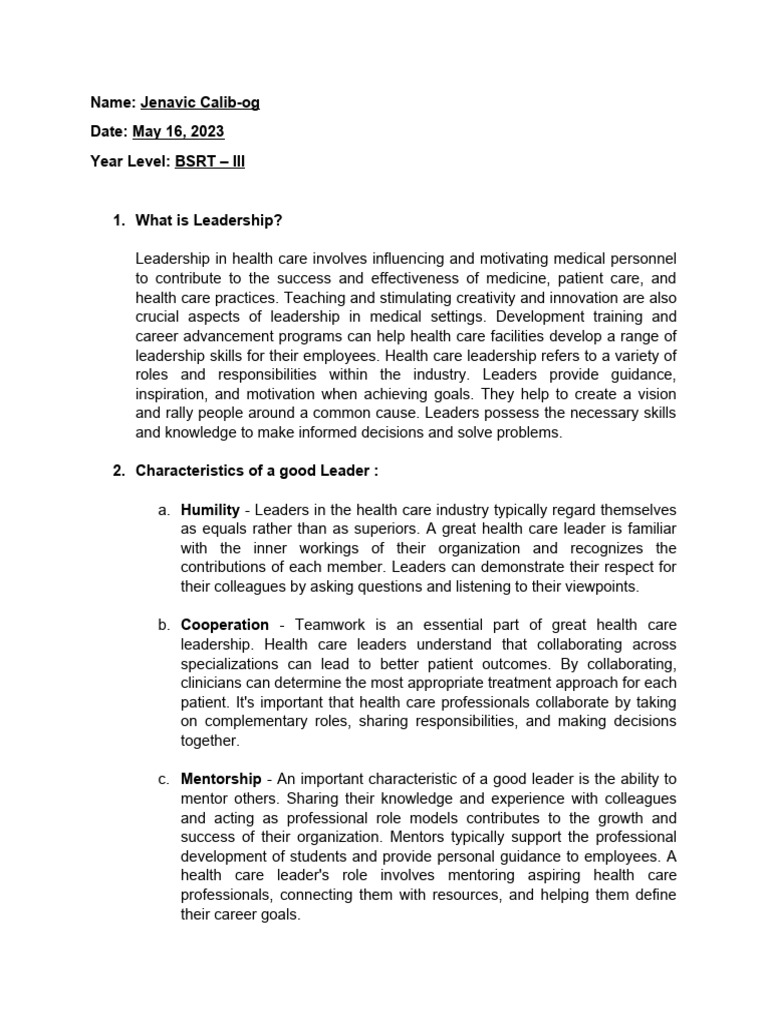 Leadership Module Pdf Leadership Mentorship