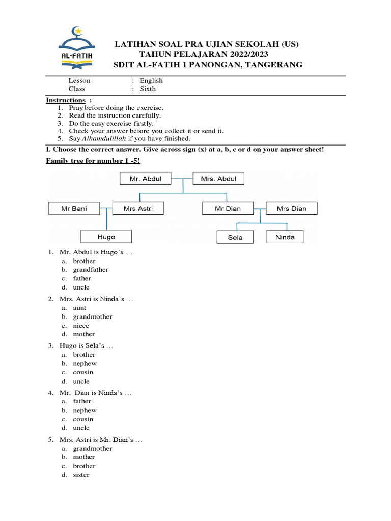 English exercise pra us 2022 2023 pdf