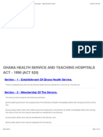 Ghana Health Service and Teaching Hospitals Act