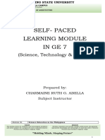 Self-Paced Learning Module Inge7: (Science, Technology & Society)