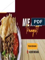 Merah Modern Promosi Makanan Mie Ayam Banner