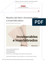 Reseña Del Libro - Invulnerables e Invertebrados - Centro Psicoanalítico de Madrid