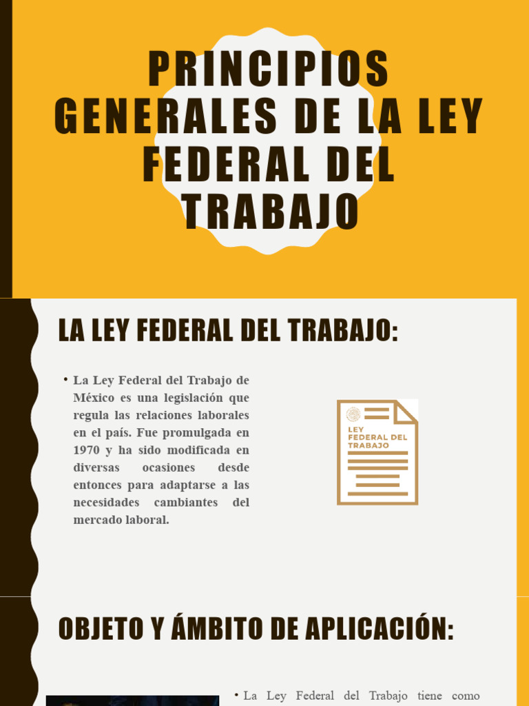 Principios de la Ley Federal del Trabajo | PDF | Derecho laboral | México
