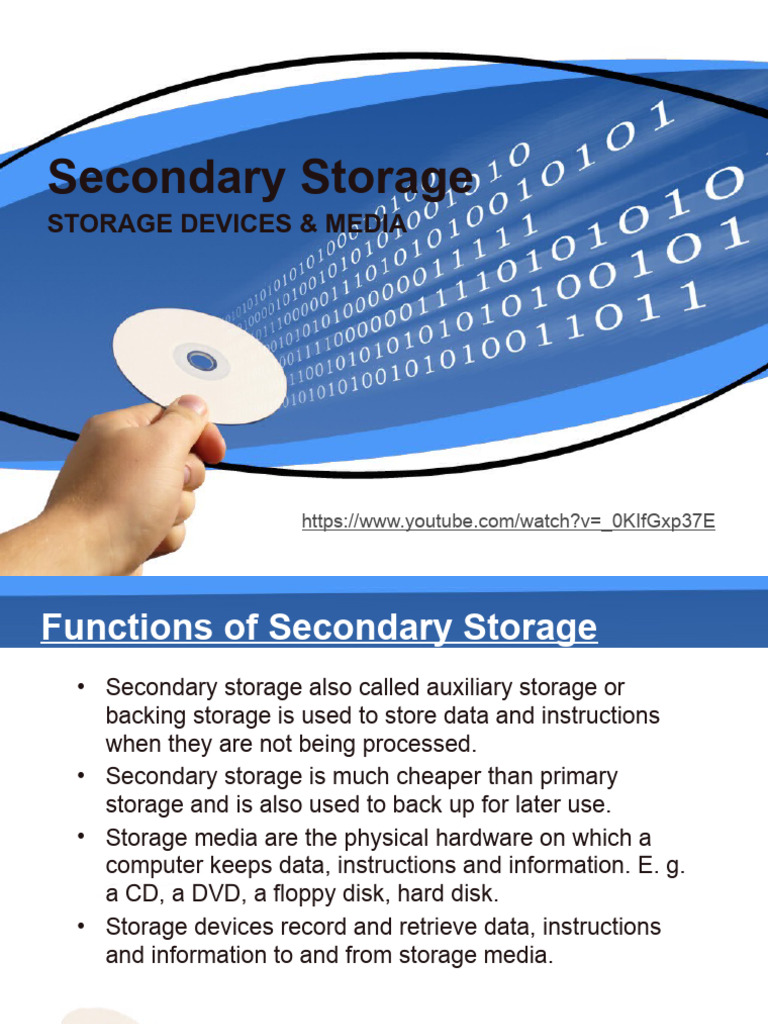 Secondary Storage Gr10 PDF Computer Data Storage Hard Disk Drive