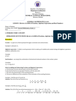 ASDM of Fractions Algebraic Expression and Real Numbers