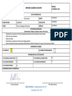Informe Académico Docente - Ptcsa3e-22 - Taller de Inteligencia Emocional