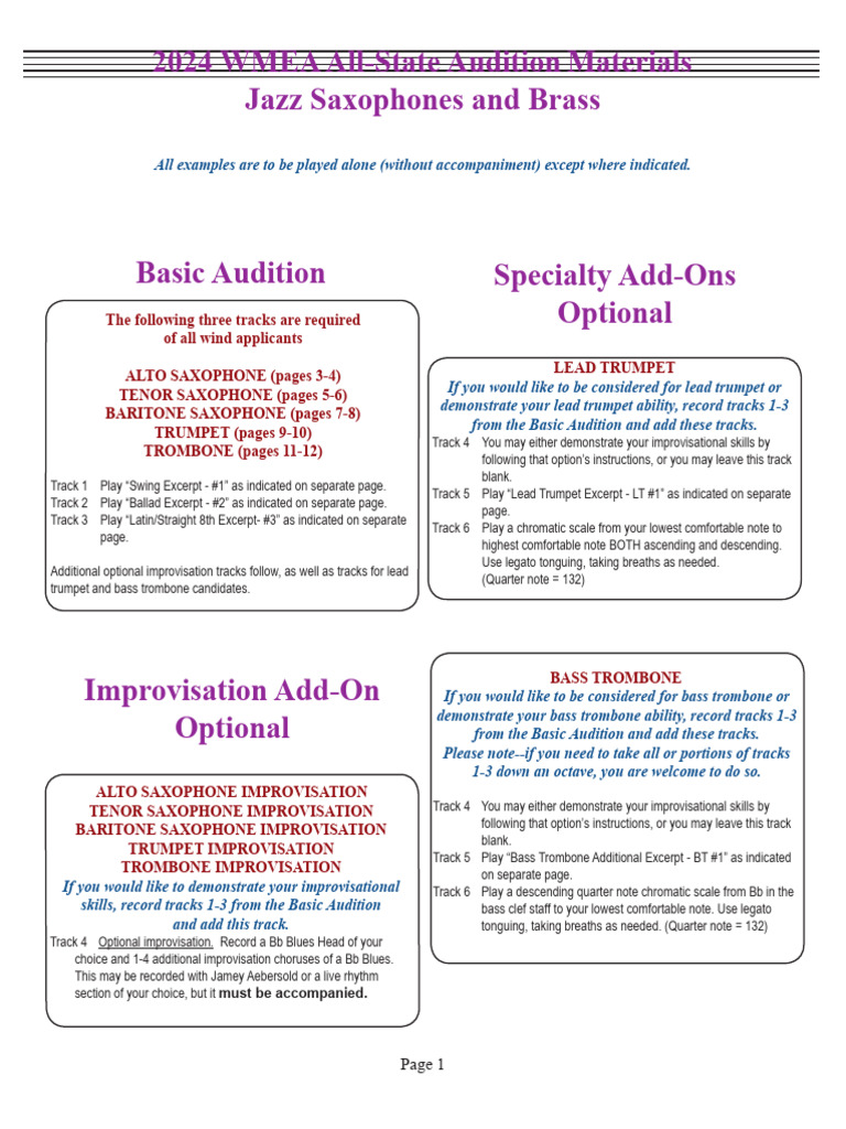 2024 HS WMEA All State All State Jazz Instrumental PDF PDF