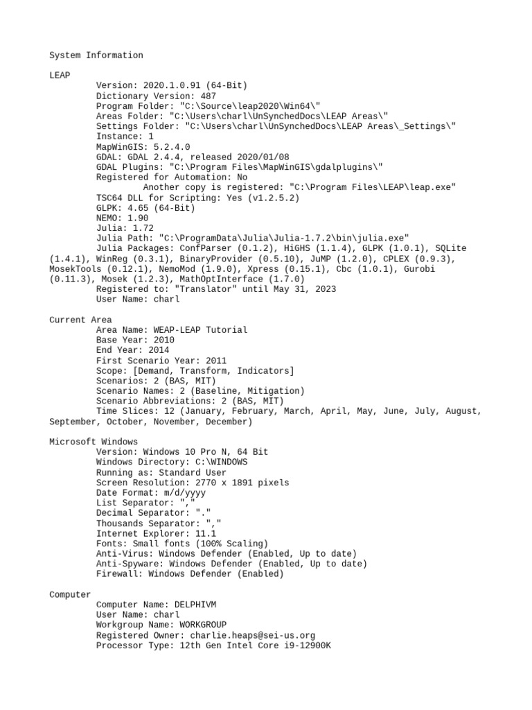 Sysinfo | PDF