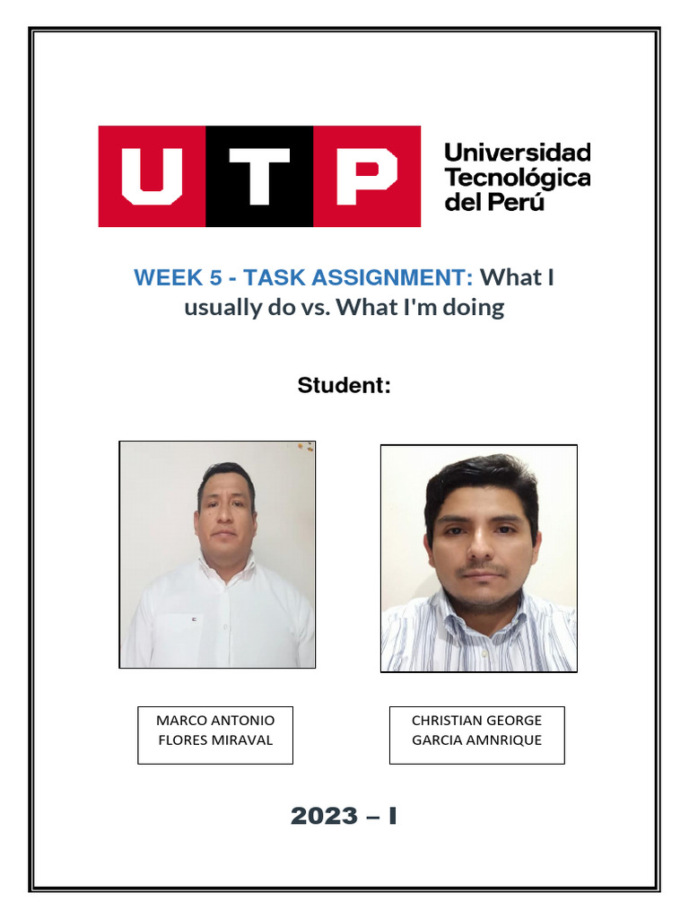 Task 5 task assignment what i usually do vs what i m doing marco
