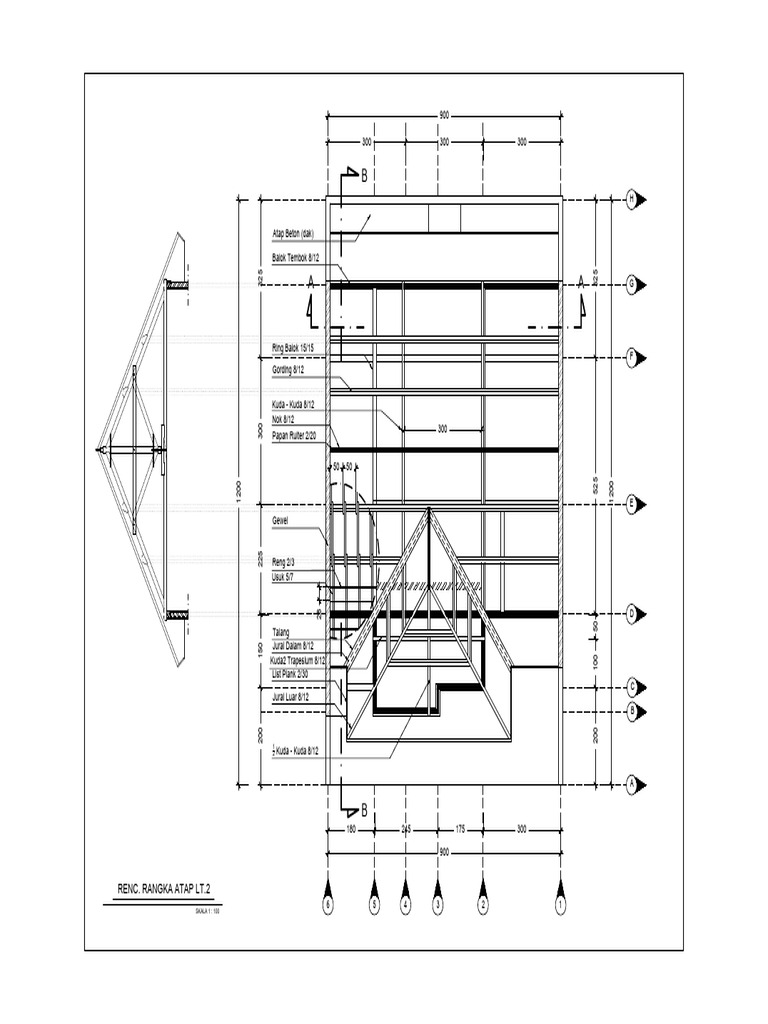 Ars. Rencana Atap - Rumah Tinggal 2 Lantai-Model | PDF