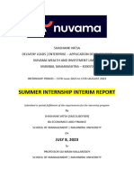 Summer Internship Interim Report