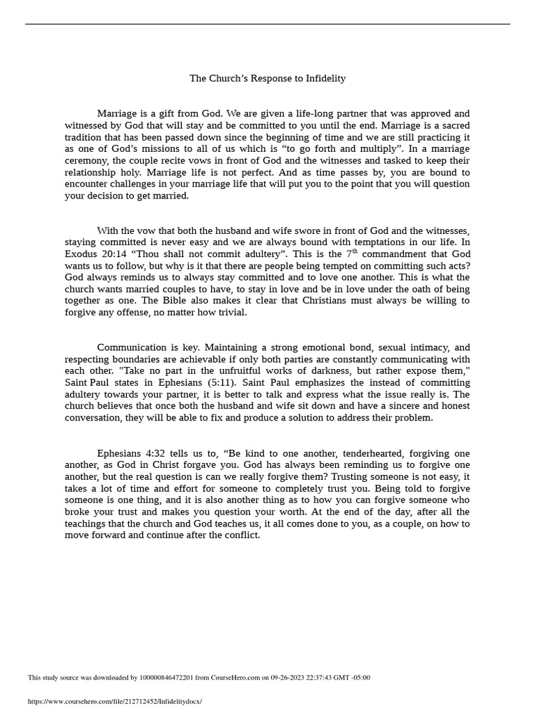 Infidelity Pdf Marriage Intimate Relationships
