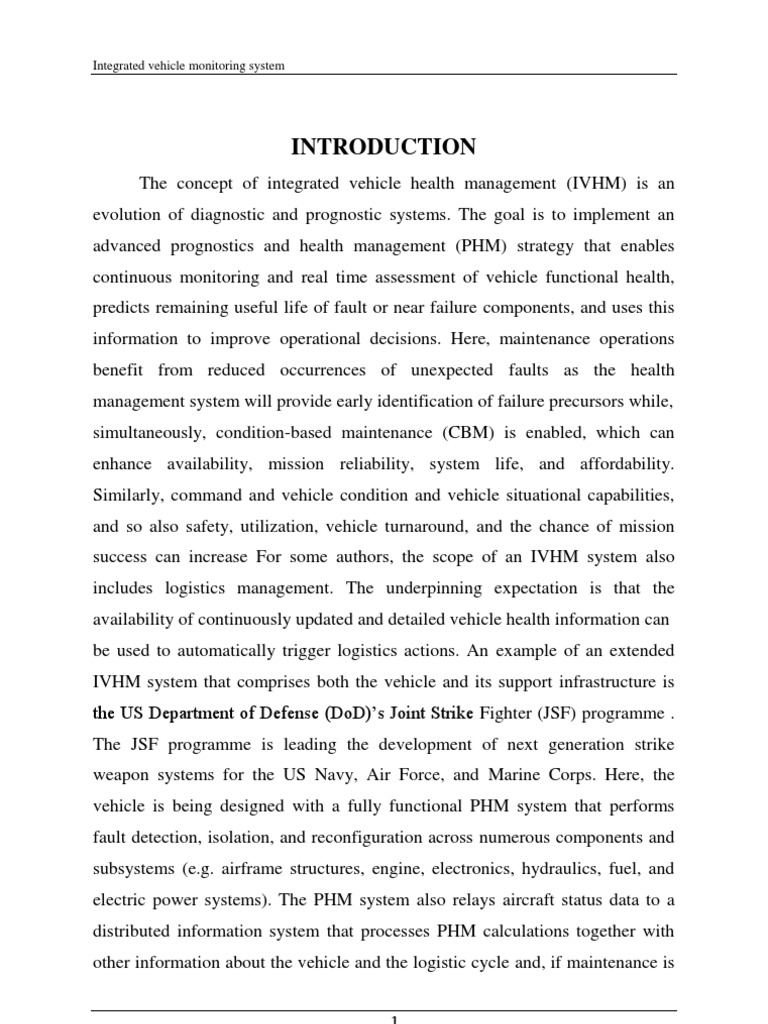 Integrated Vehicle Monitoring System PDF System Reliability