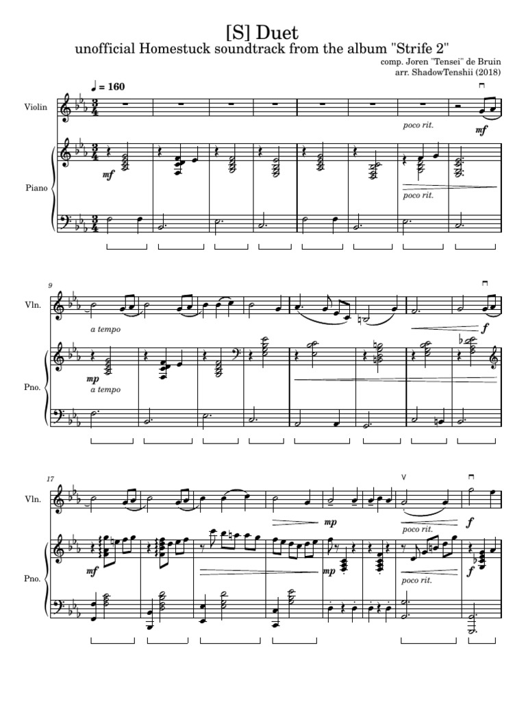(S) Duet-Score and Parts | PDF | Musical Forms | Performing Arts