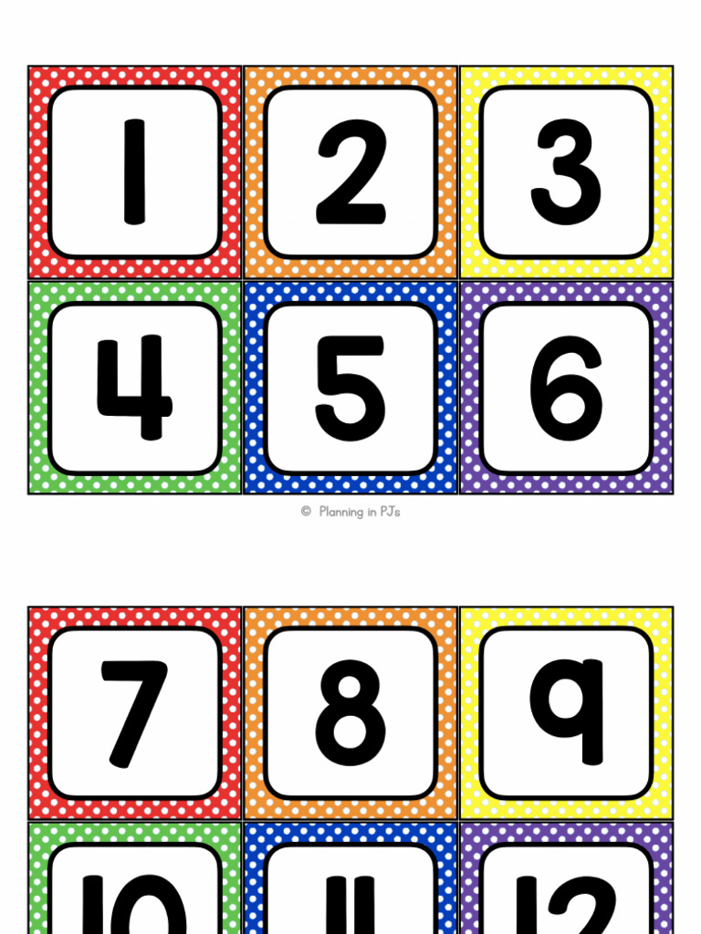 Calendar Numbers | PDF