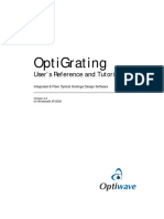 OptiGrating User S Reference and Tutorials