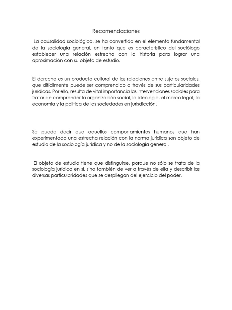 Causalidad Sociológica y Derecho | PDF