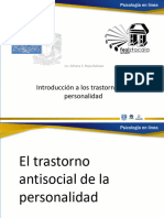 Introducción Trastornos de Personalidad PROSAP Sesion 4 Trastorno Antisocial