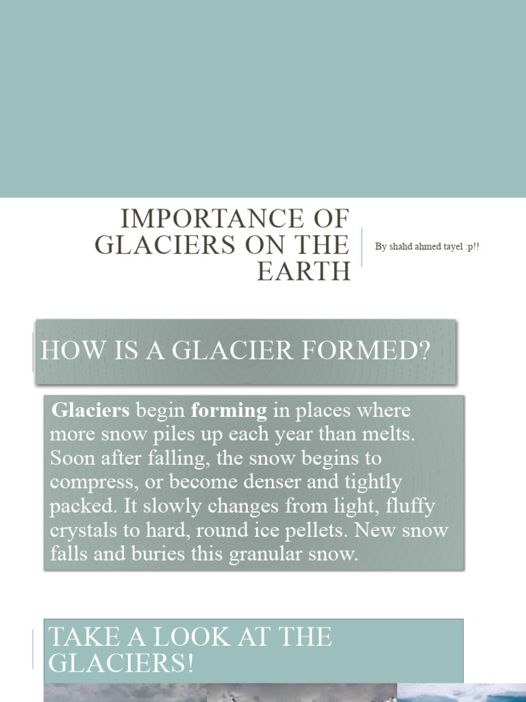 Importance of Glaciers On The Earth PDF