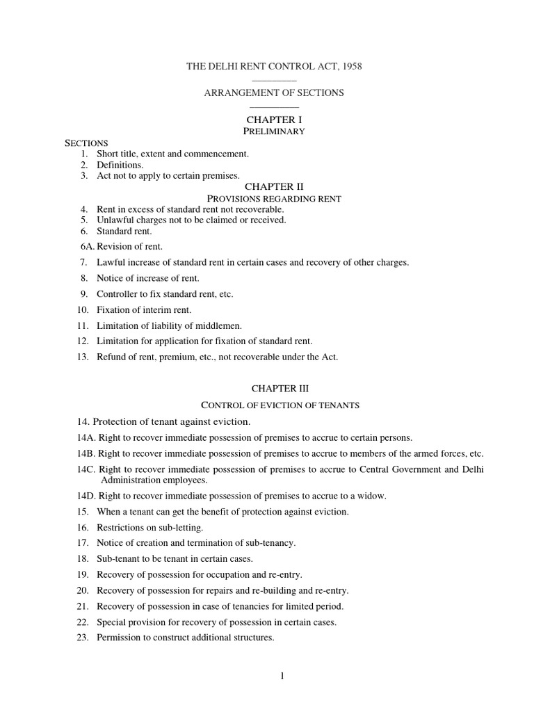 Delhi Rent Control Act Descargar gratis PDF Leasehold Estate Lease
