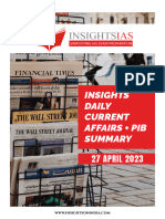 Daily Current Affairs + PIB Summary (27 Apr 2023)