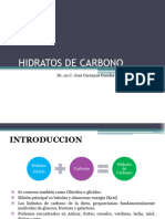 Hidratos de Carbono: Dr. en C. José Carranza Concha