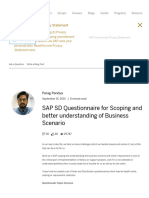 SAP SD Questionnaire For Scoping and Better Understanding of Business Scenario - SAP Blogs