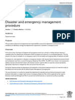 Disaster and Emergency Management Procedure
