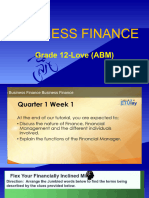 Business Finance 1ST Lesson