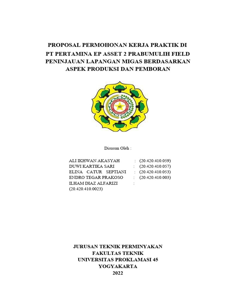  PROPOSAL KP PT Pertamina EP Asset 2 