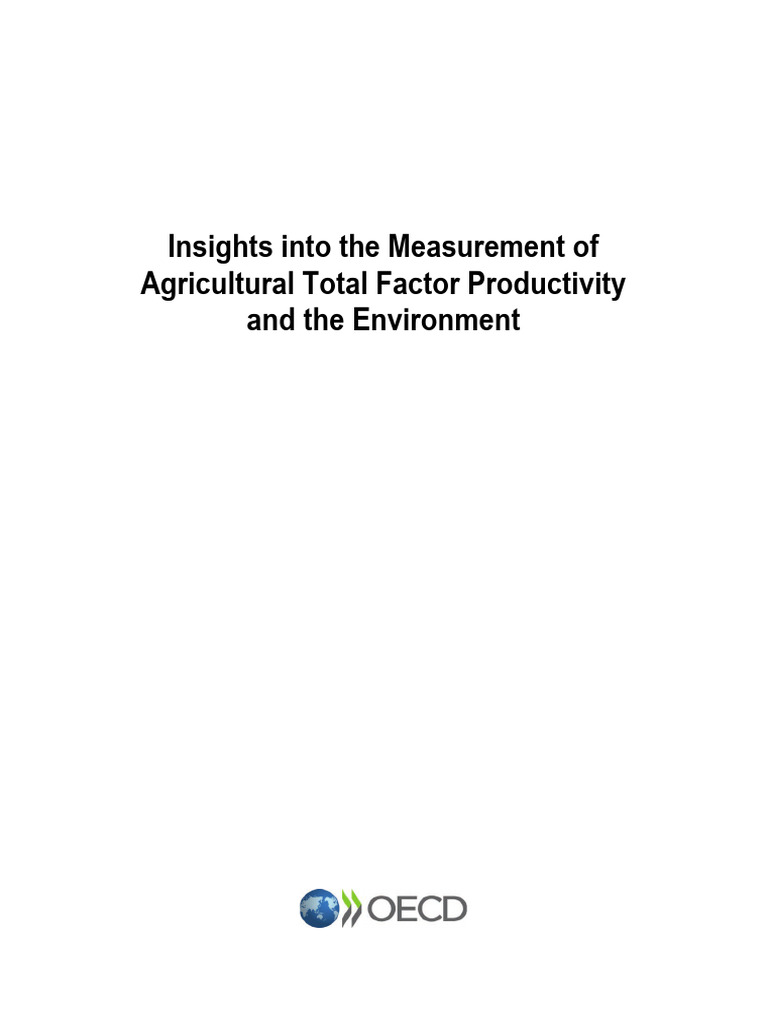Agricultural Productivity and Environment Insights | PDF | Economic ...