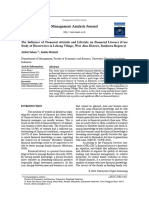 The Influence of Financial Attitude and Lifestyle On Financial Literacy