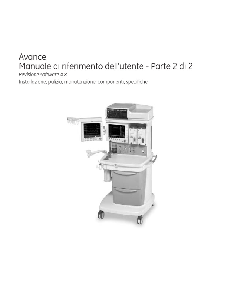 Manuale Apparecchioxanestesia Avance 2of2 | PDF
