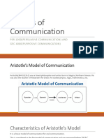Models of Communication 1