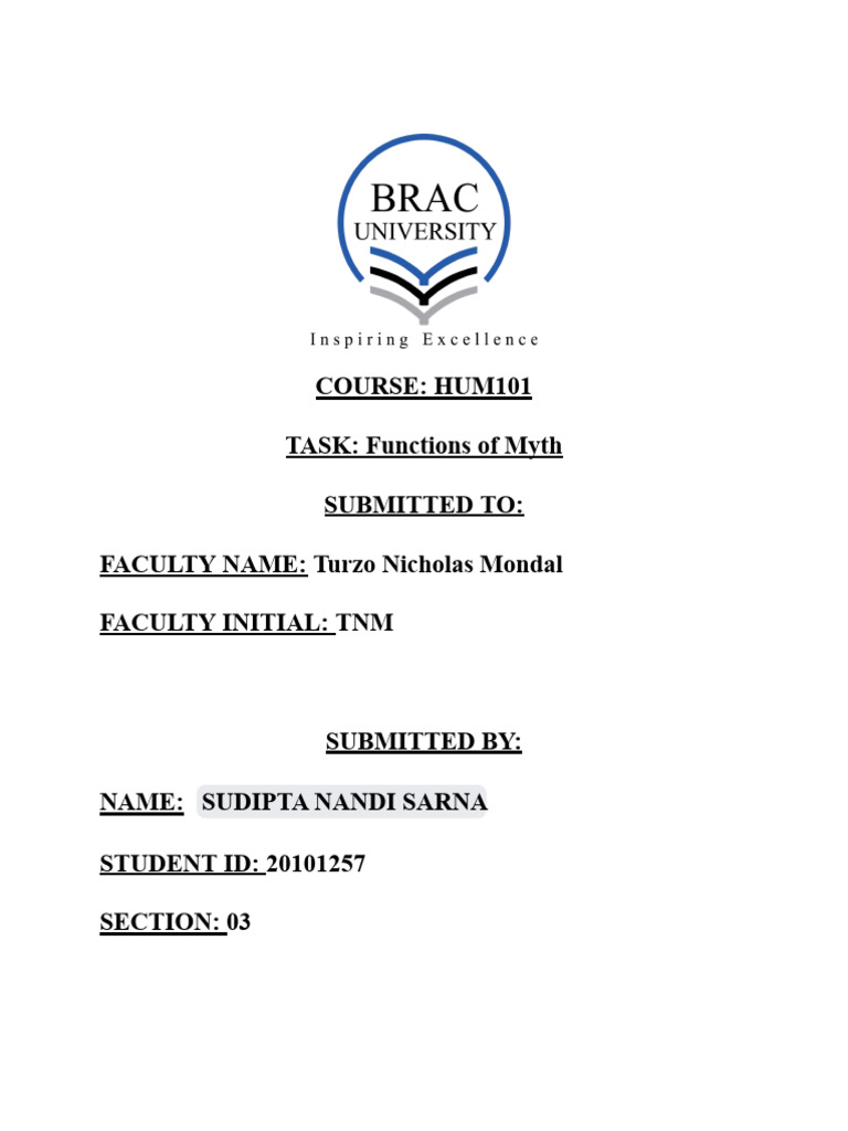 MYTH | PDF | Religious Belief And Doctrine