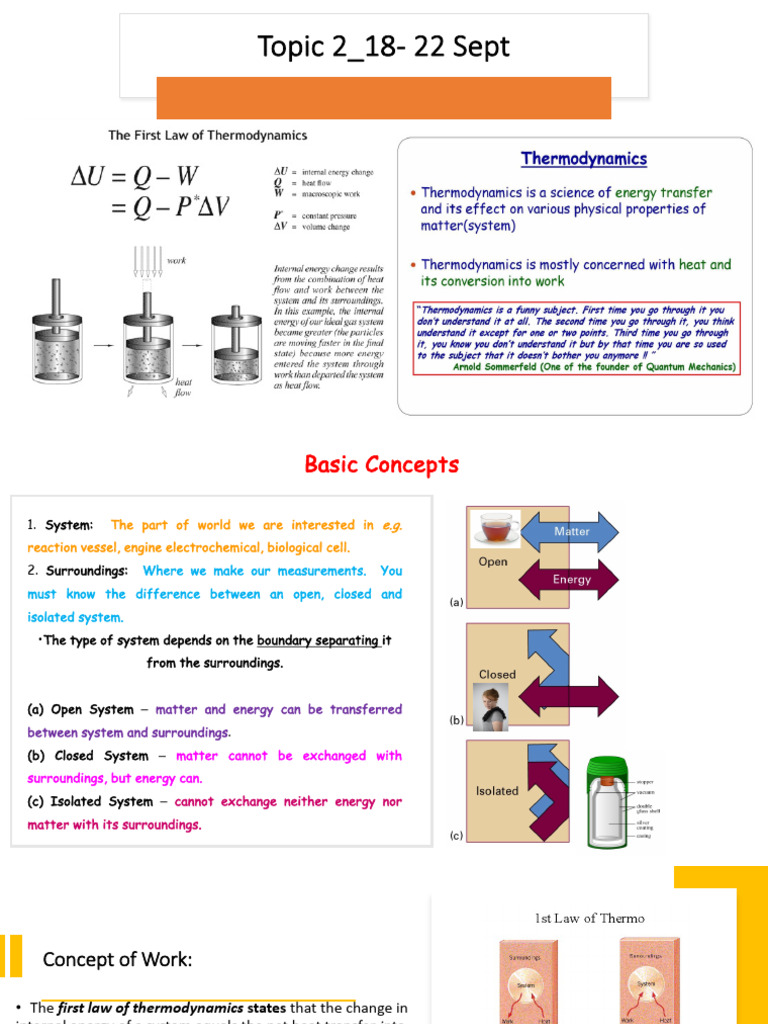 Topic+2 +1st+Law+Thermodynamics+18+Sept | PDF | Science & Mathematics ...