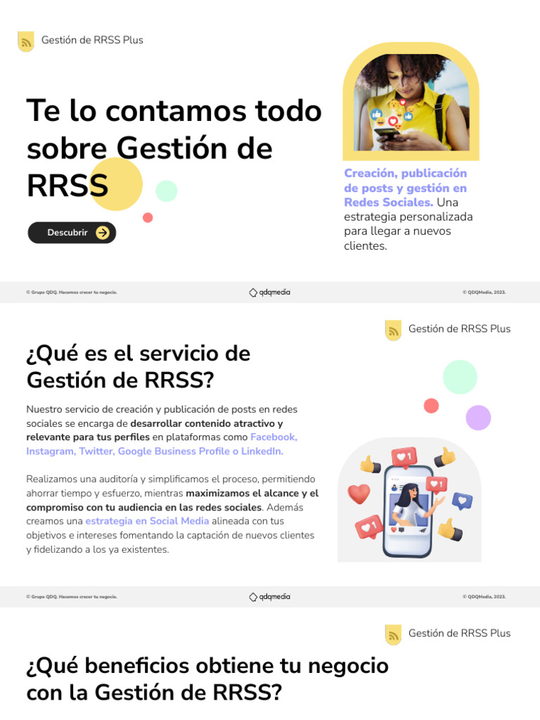 Gestion de RRSS Plus - Ficha de Producto | PDF