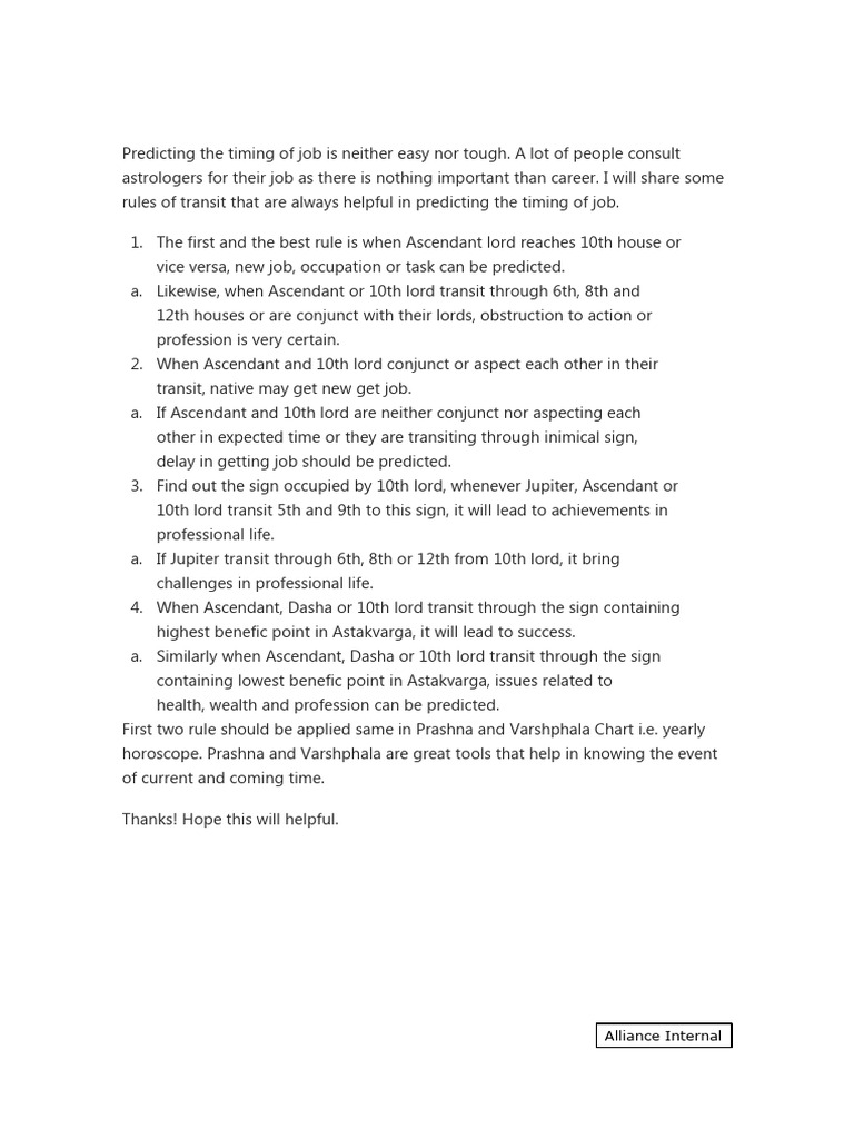 Predicting The Timing of Job PDF