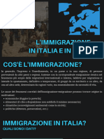 L'Immigrazione in Italia Ed in Europa
