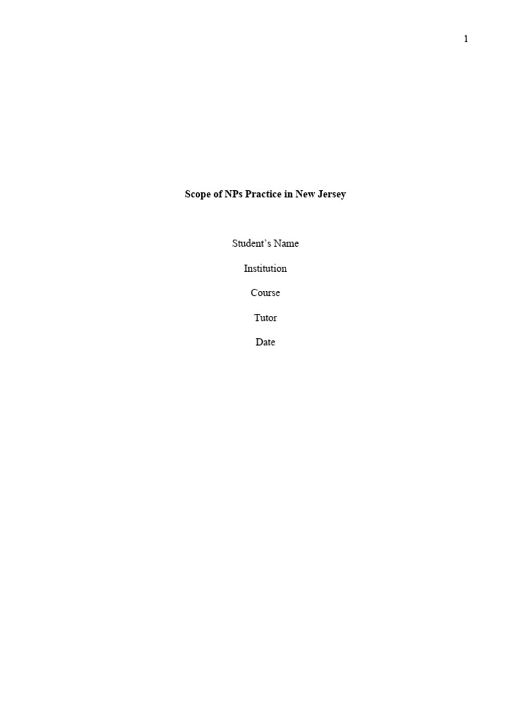 New Jersey Nurse Practitioners' Scope of Practice | PDF | Nurse ...