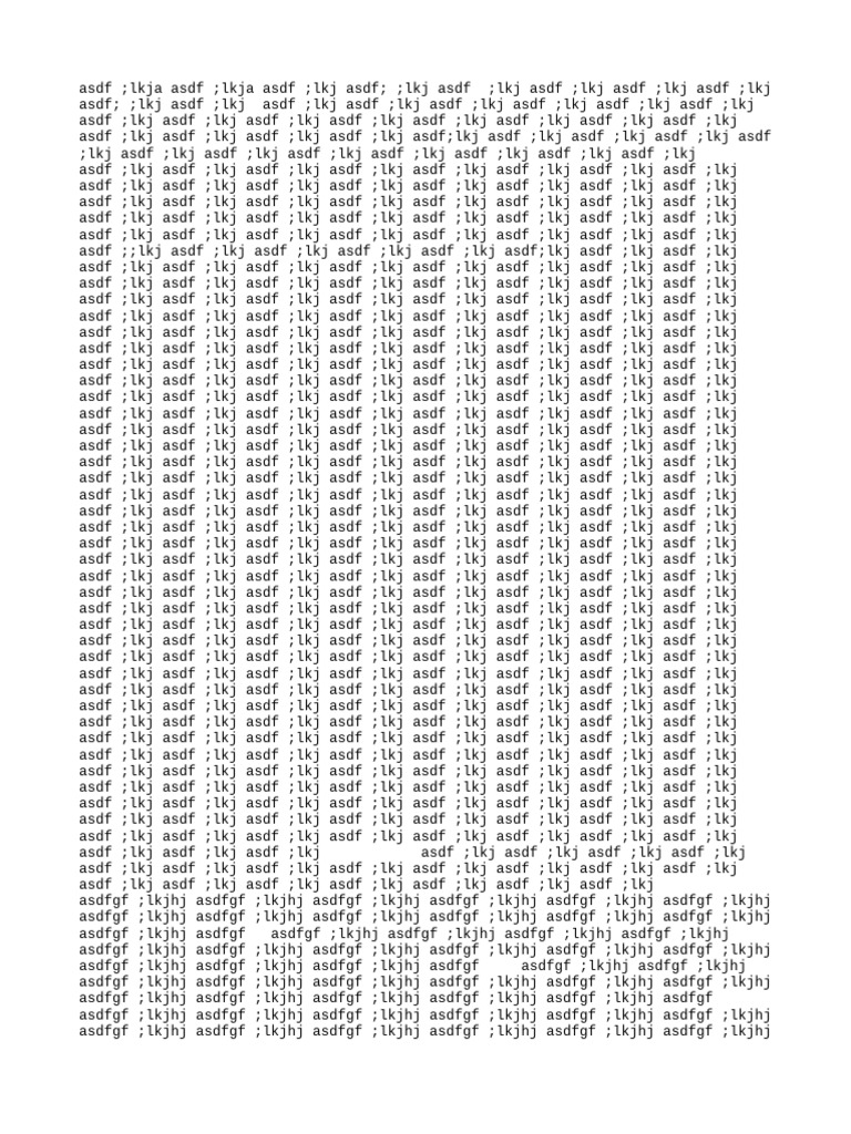 Asdf Lkja Asdf Lkja Asdf LKJ Asd | PDF