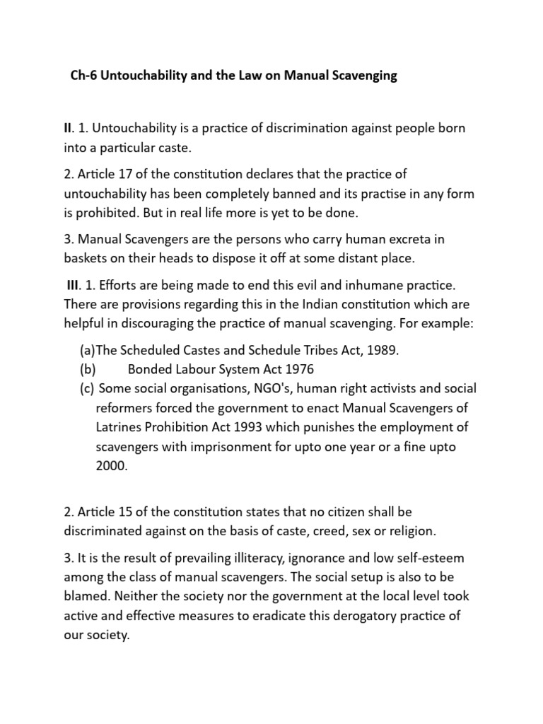 Legal Measures Against Untouchability | PDF | Dalit | Justice