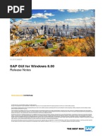 SAP GUI For Windows 800 Release Notes